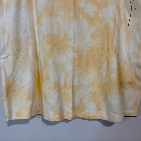 A New Day Women’s Basic Ribbed Tie Dye Tank Top Orange Tie Dye NWT - Picture 3 of 7